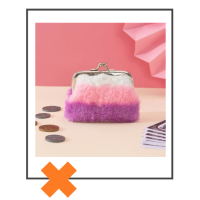  portemonnee fluffy streep